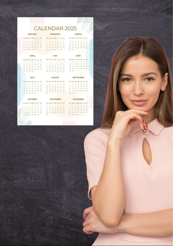 2025 Calendar – Printable 3-Style Bundle (8.5x11 inches / 21.6x27.9 cm) | Clean Minimalist Monthly Layouts | 12-Month View for Home, School, or Office | Instant Digital Download - Image 6