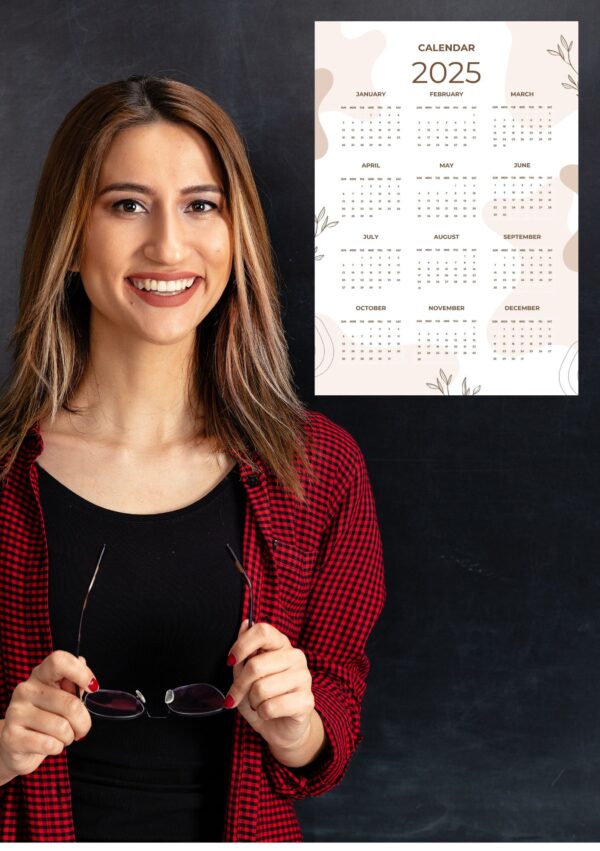 2025 Calendar – Printable 3-Style Bundle (8.5x11 inches / 21.6x27.9 cm) | Clean Minimalist Monthly Layouts | 12-Month View for Home, School, or Office | Instant Digital Download - Image 7