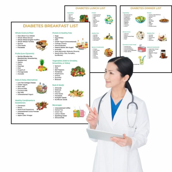 5-Page Diabetes Meal Planner PDF – Digital Download (8.5x11 inches / 21.6x27.9 cm) | Daily Breakfast, Lunch, Dinner, Snack & Beverage Guide | Diabetic-Friendly Meal Planning Chart | Instant Access for Phones, Tablets & Computers - Image 3