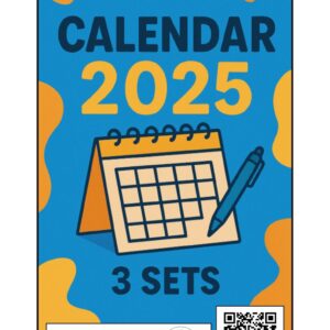 2025 Calendar – Printable 3-Style Bundle (8.5x11 inches / 21.6x27.9 cm) | Clean Minimalist Monthly Layouts | 12-Month View for Home, School, or Office | Instant Digital Download