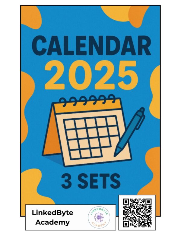 2025 Calendar – Printable 3-Style Bundle (8.5x11 inches / 21.6x27.9 cm) | Clean Minimalist Monthly Layouts | 12-Month View for Home, School, or Office | Instant Digital Download